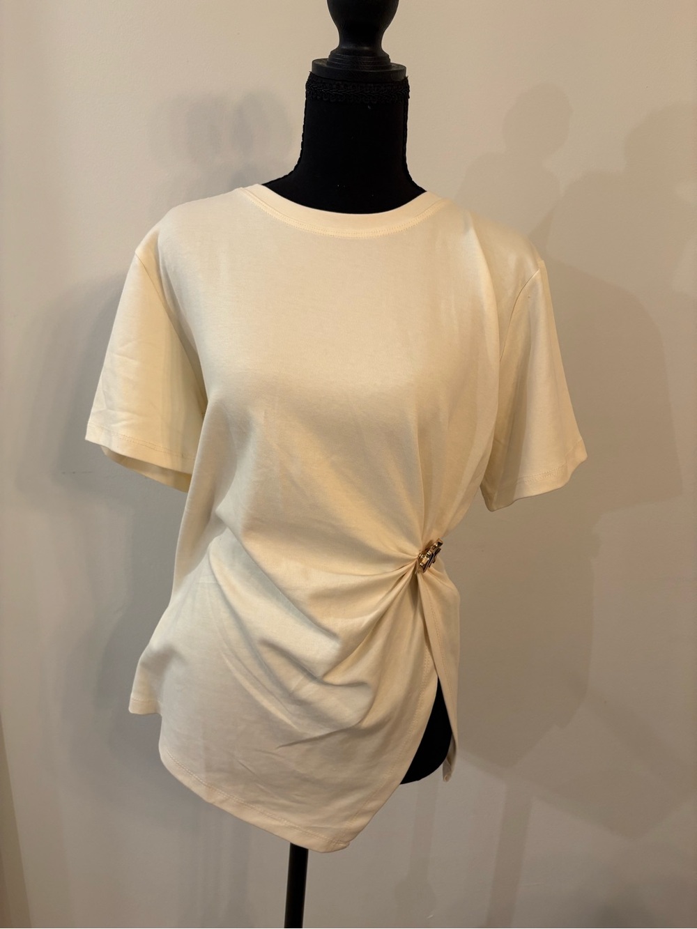 Short Sleeve Top in Cream